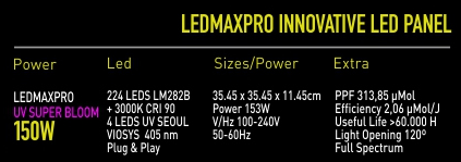 LEDMAXPRO 150W GardenHighPro GROWGARDEN